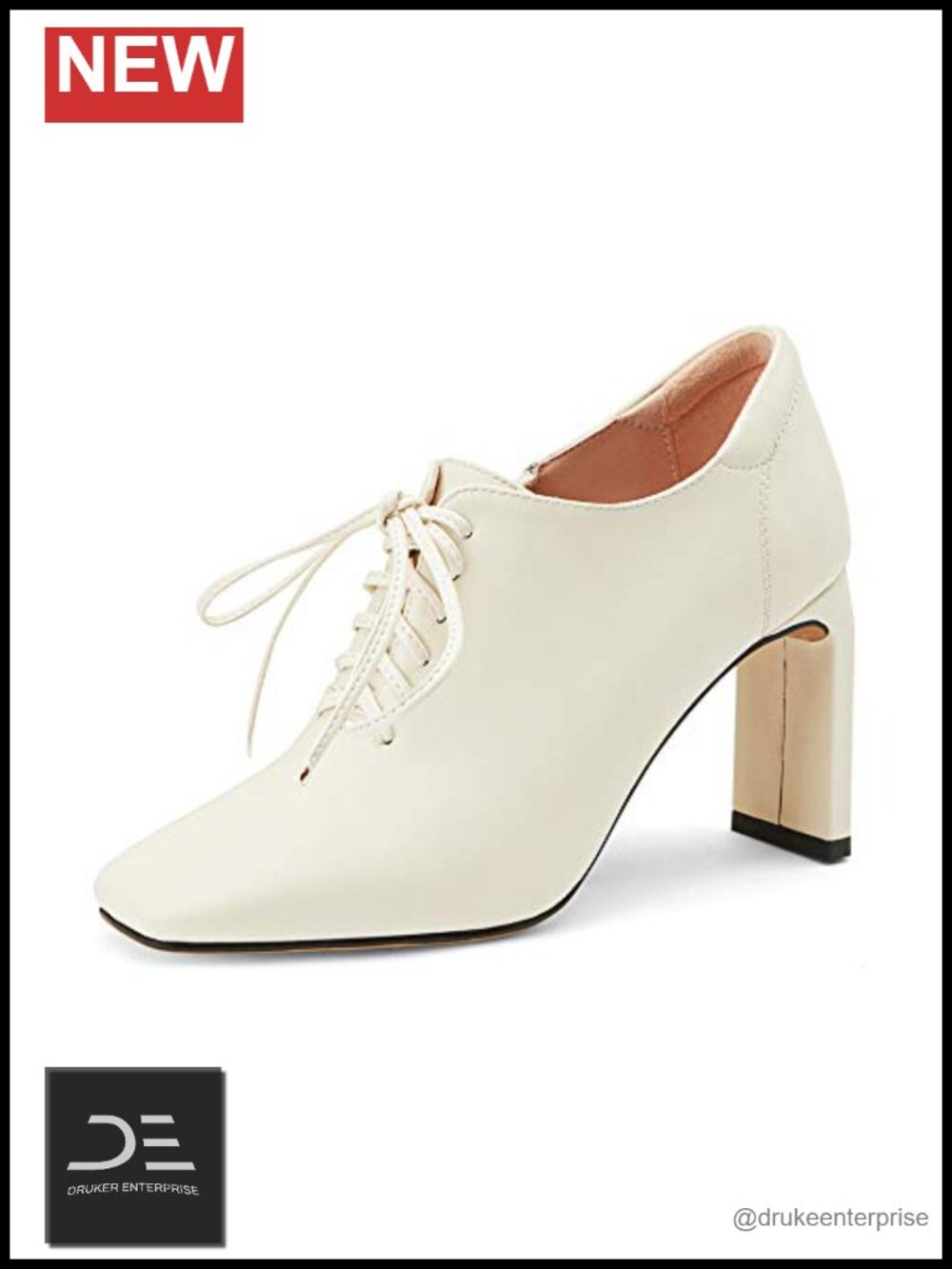 Chunky Heel Lace Up Oxford Pumps